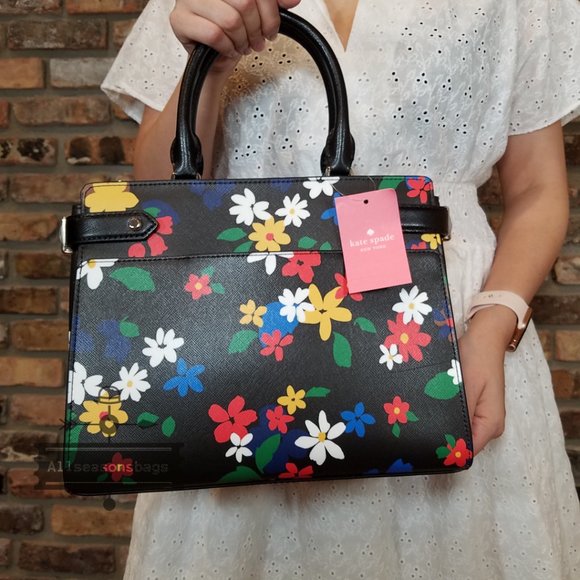 Kate Spade STACI Medium Satchel SAILING FLORAL Bag - Picture 2 of 6